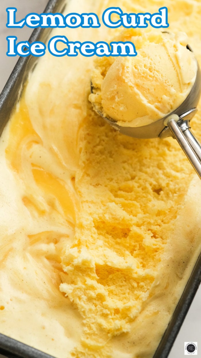 scoop of Lemon Curd Ice Cream