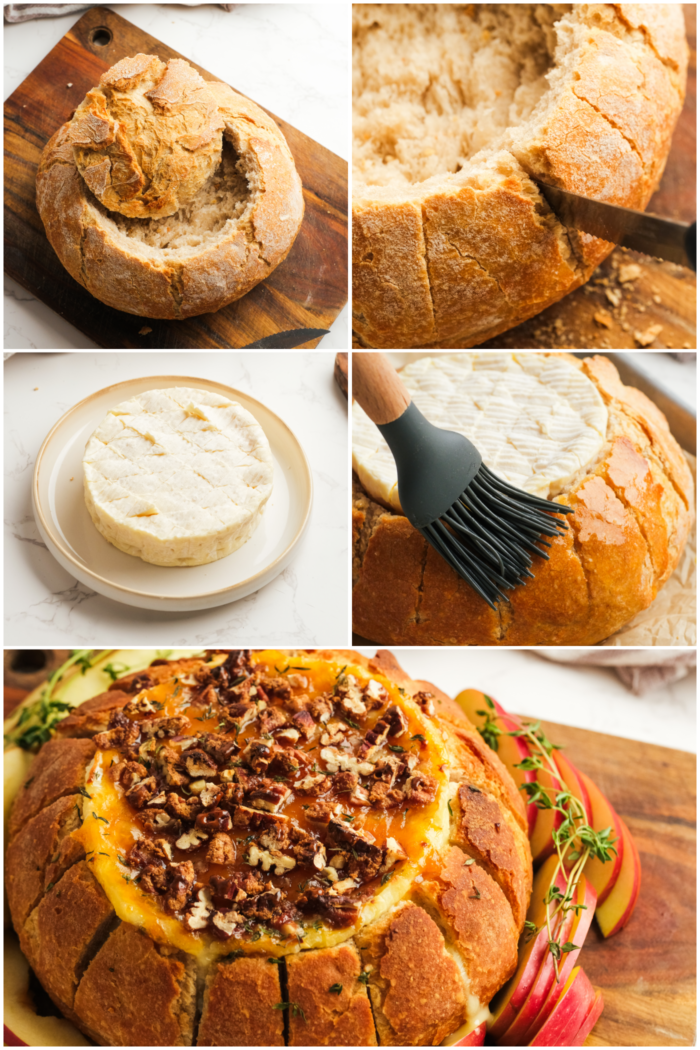 how to make a Baked Brie Bread Bowl