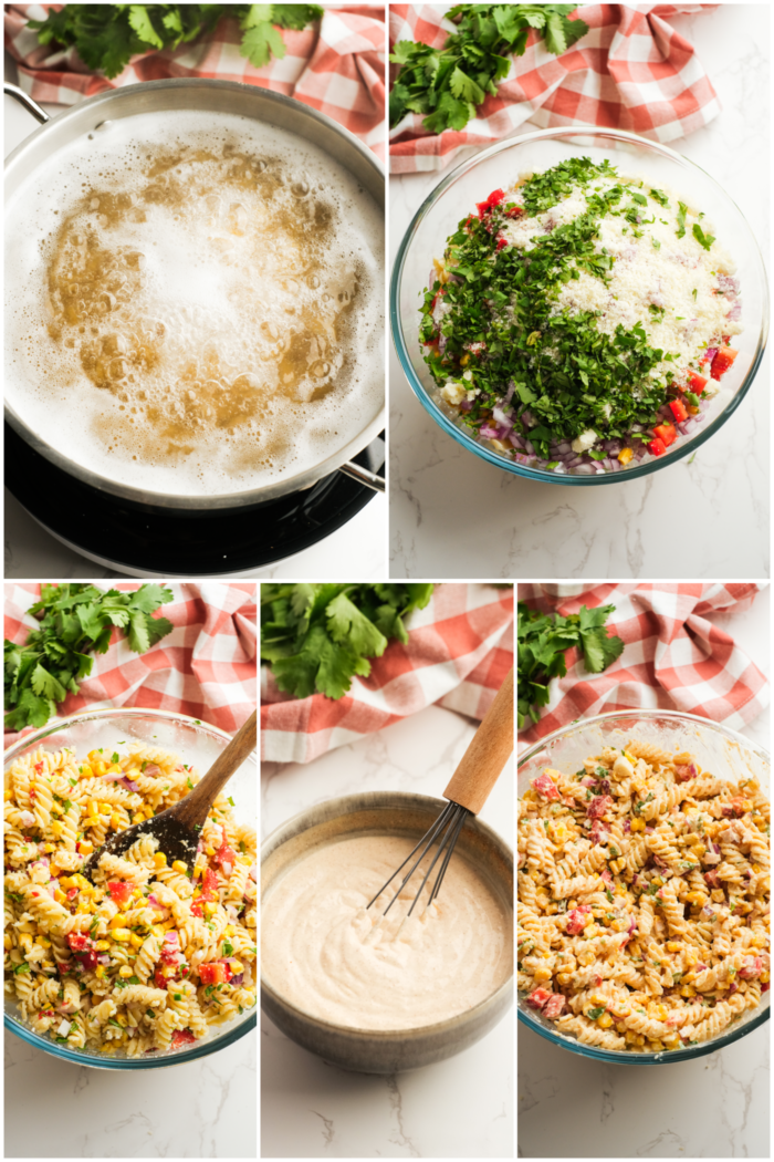 how to make Mexican Street Corn Pasta