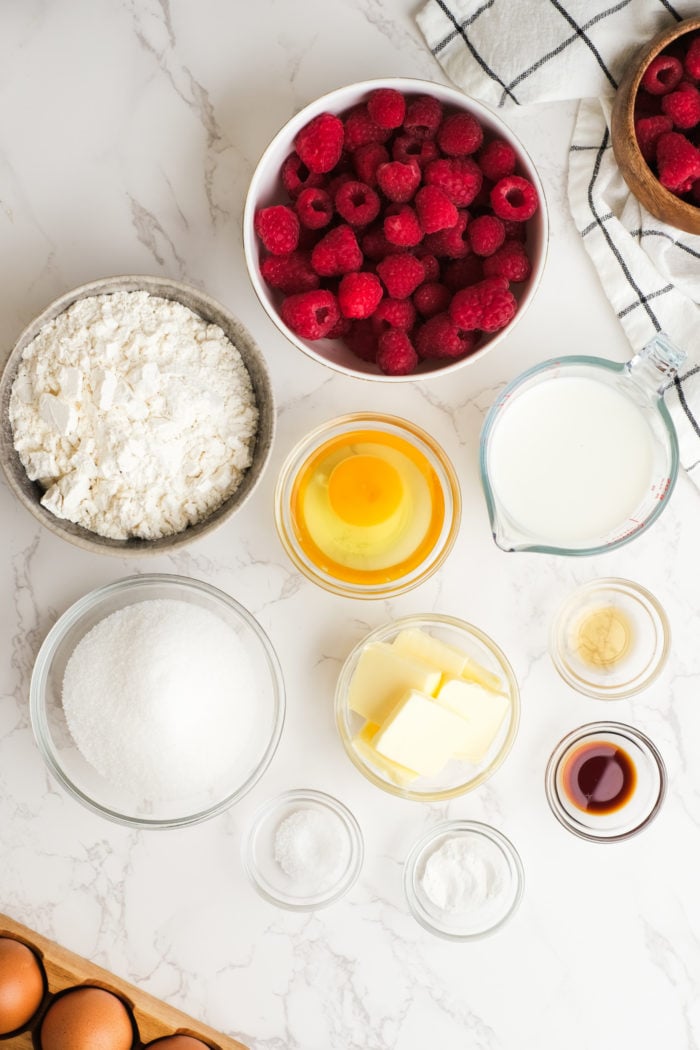 ingredients to make Summer Raspberry Cake Recipe