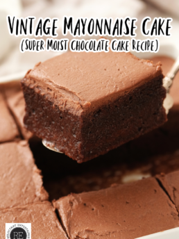 vintage mayonnaise cake (super moist chocolate cake)
