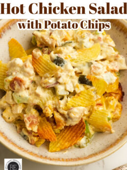 Hot Chicken Salad with Potato Chips