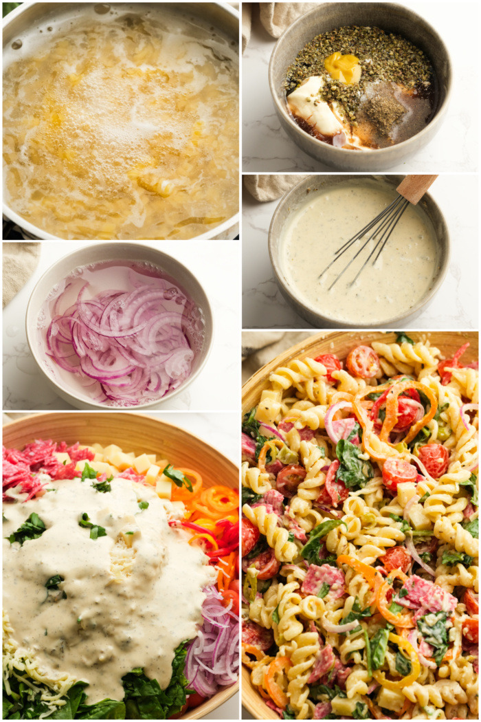 how to make Grinder Pasta Salad