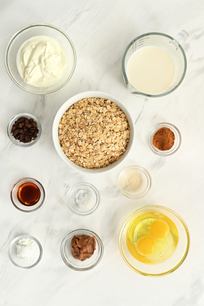ingredients for baked oats without bananas