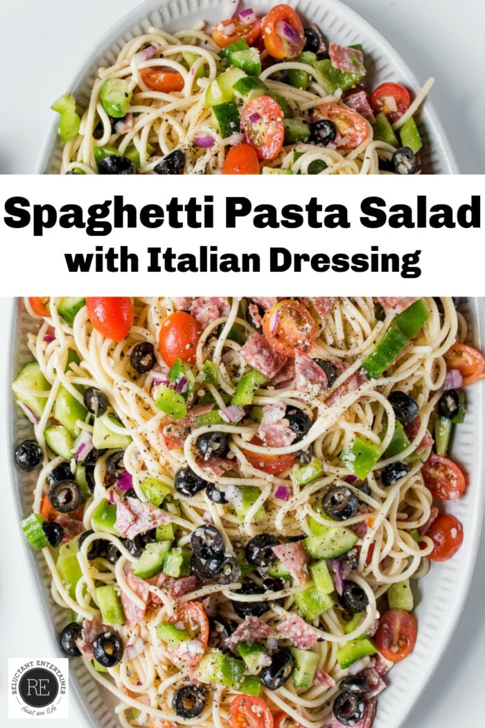 spaghetti salad with Italian dressing