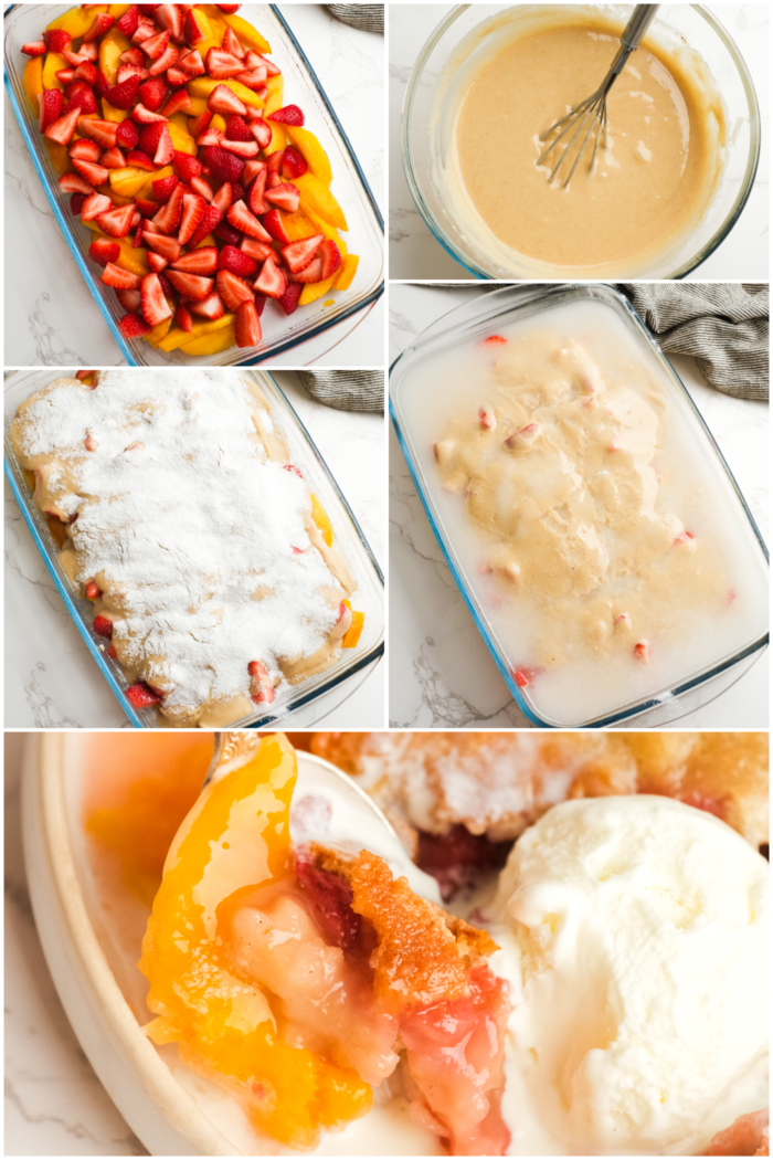 how to make Strawberry-Peach Cobbler