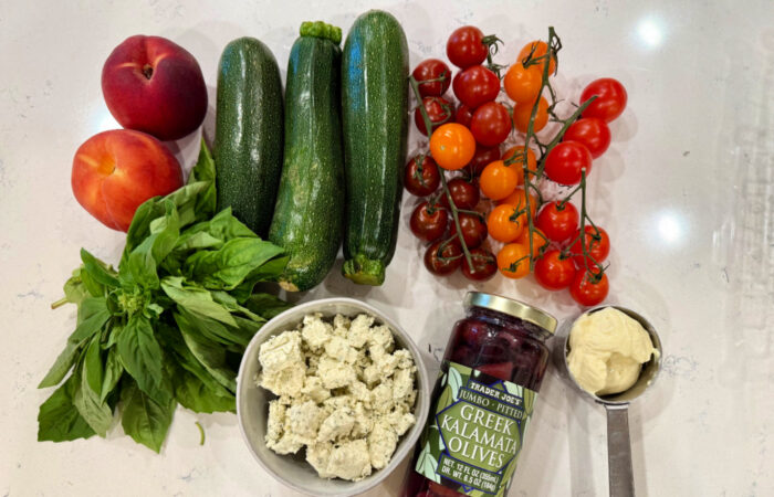 ingredients to make Grilled Zucchini Salad