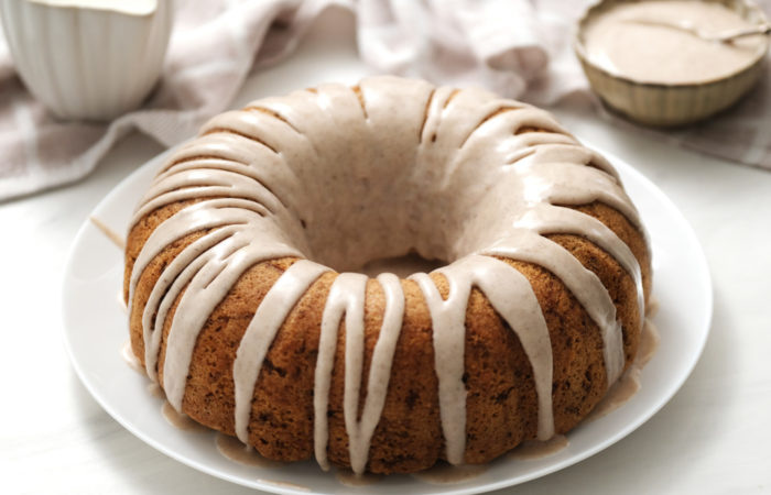 Zucchini Bundt Cake with glaze