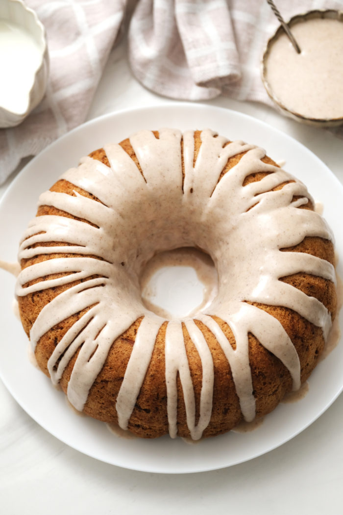 bundt cake with glaze