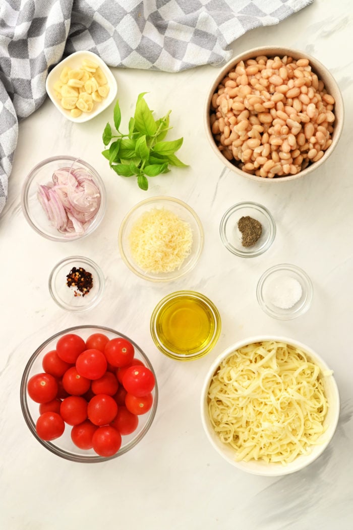 ingredients to make White Bean Tomato Bake