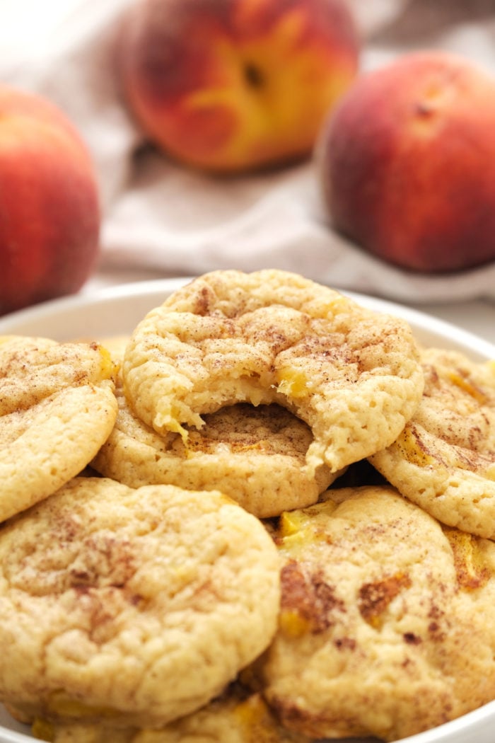 a bite of Peach Cobbler Cookie