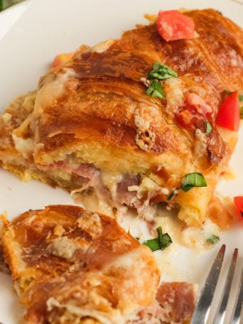 serving of Croque Monsieur Breakfast Casserole