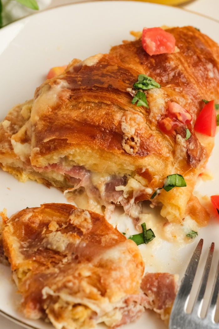 serving of Croque Monsieur Breakfast Casserole