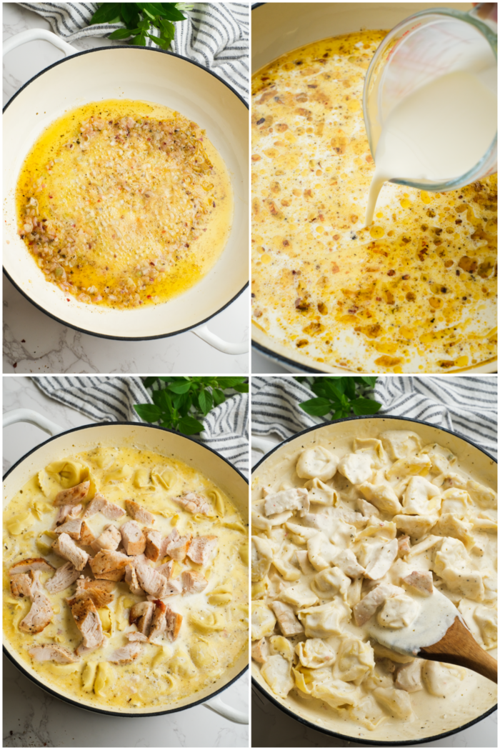 how to make Alfredo Tortellini Chicken