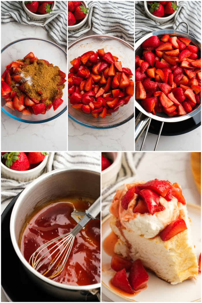 how to cook strawberries for angel cake