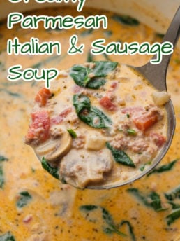 Creamy Parmesan Italian Sausage Soup