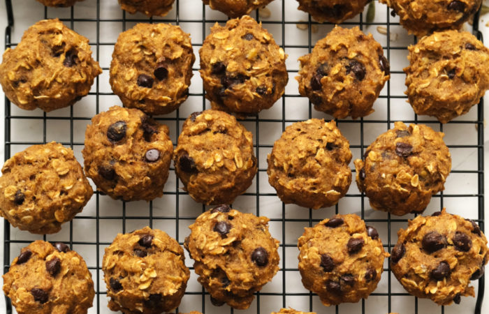 baked banana pumpkin cookies