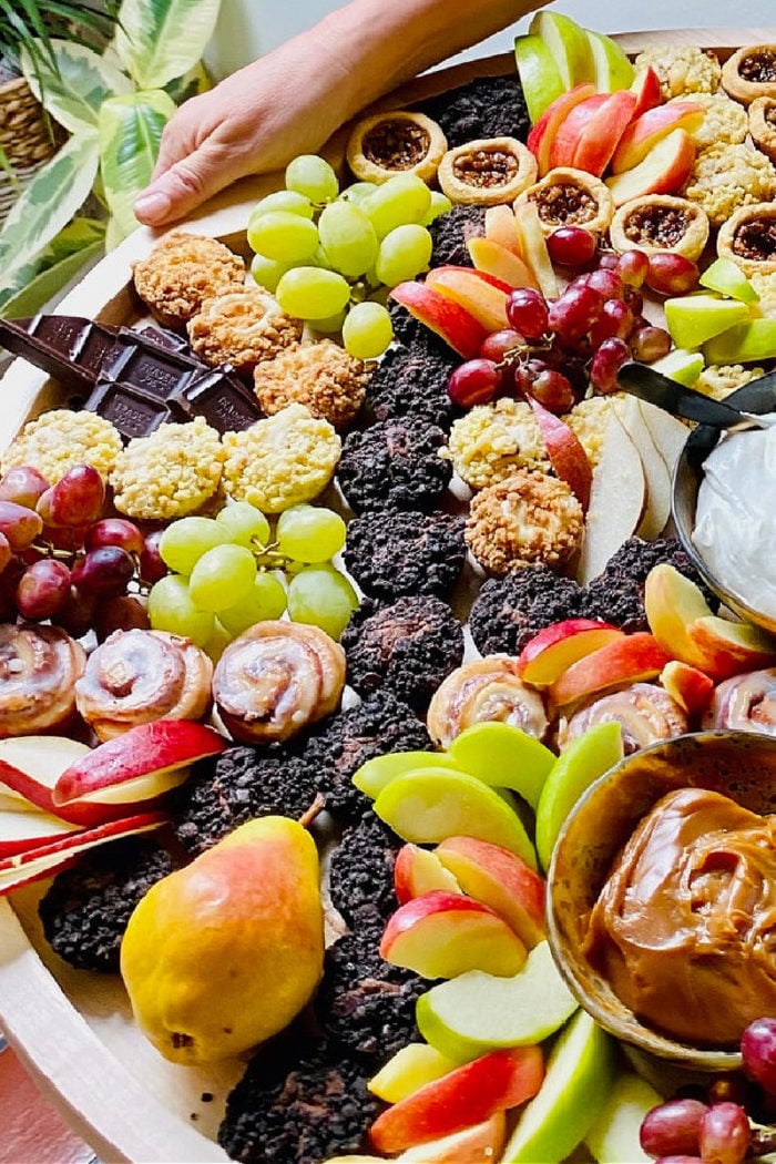 cake bites on a dessert board