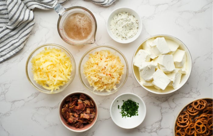 ingredients to make Ranch Beer Cheese Dip