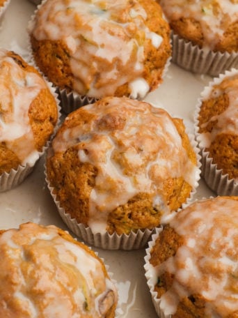 muffins with glaze