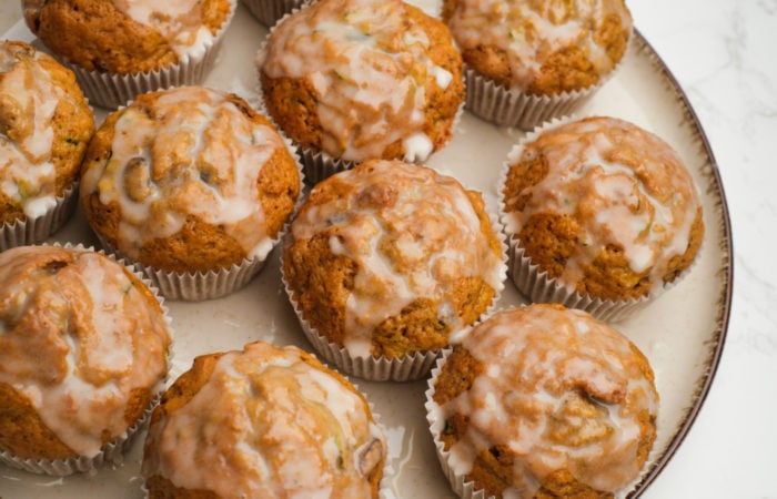 plate of muffins