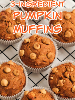 3-ingredient Pumpkin Muffins