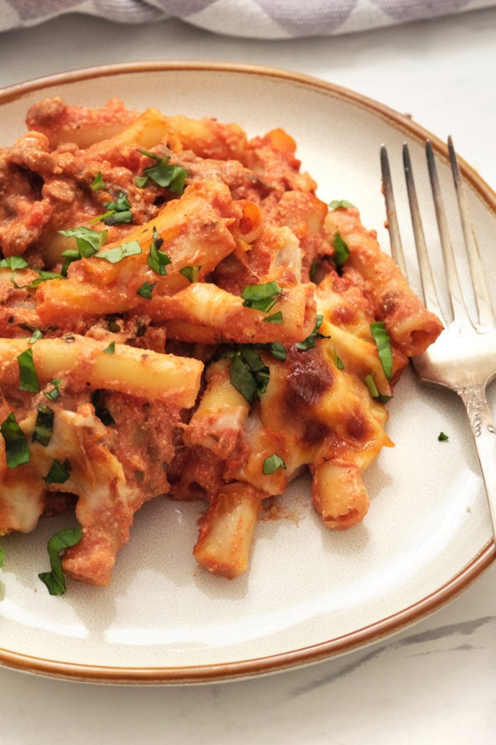 creamy Baked Ziti with Sour Cream