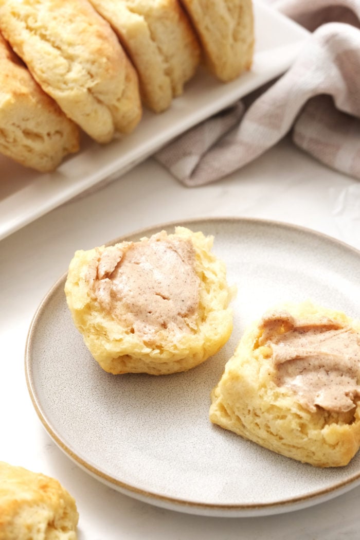 old fashioned buttermilk biscuit with butter