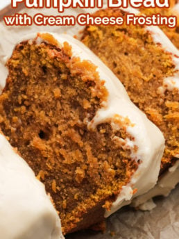 Pumpkin Bread with Cream Cheese Frosting