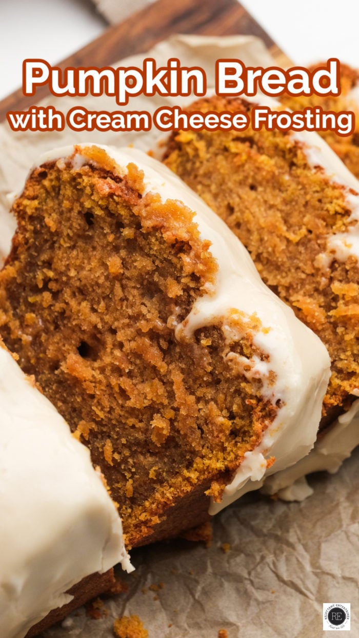 Pumpkin Bread with Cream Cheese Frosting