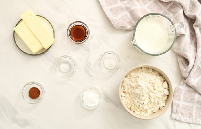 ingredients to make old fashioned buttermilk biscuits