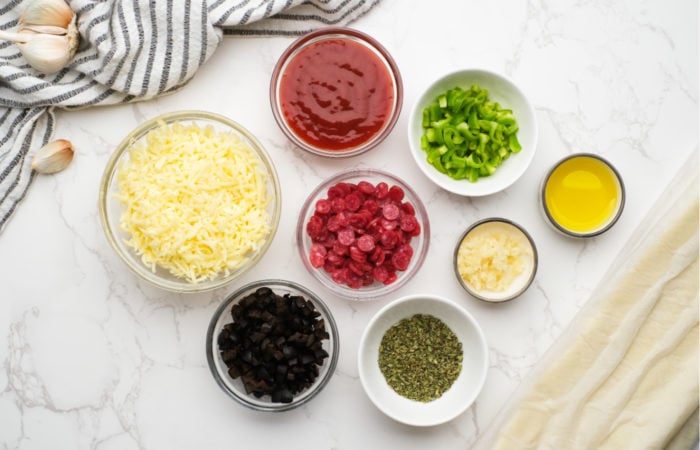 ingredients to make Cookie Cutter Pizzas