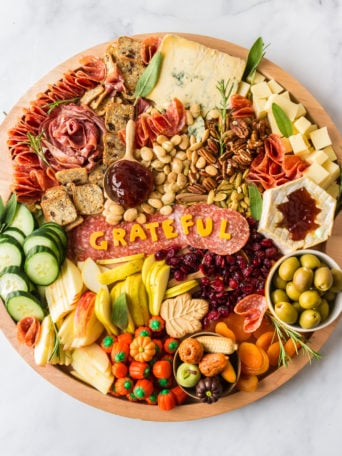 Thanksgiving Charcuterie Boards with fall foods