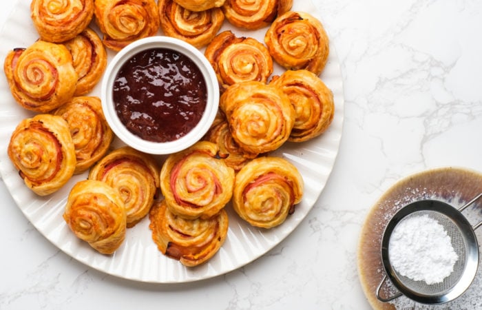 plate of pinwheels