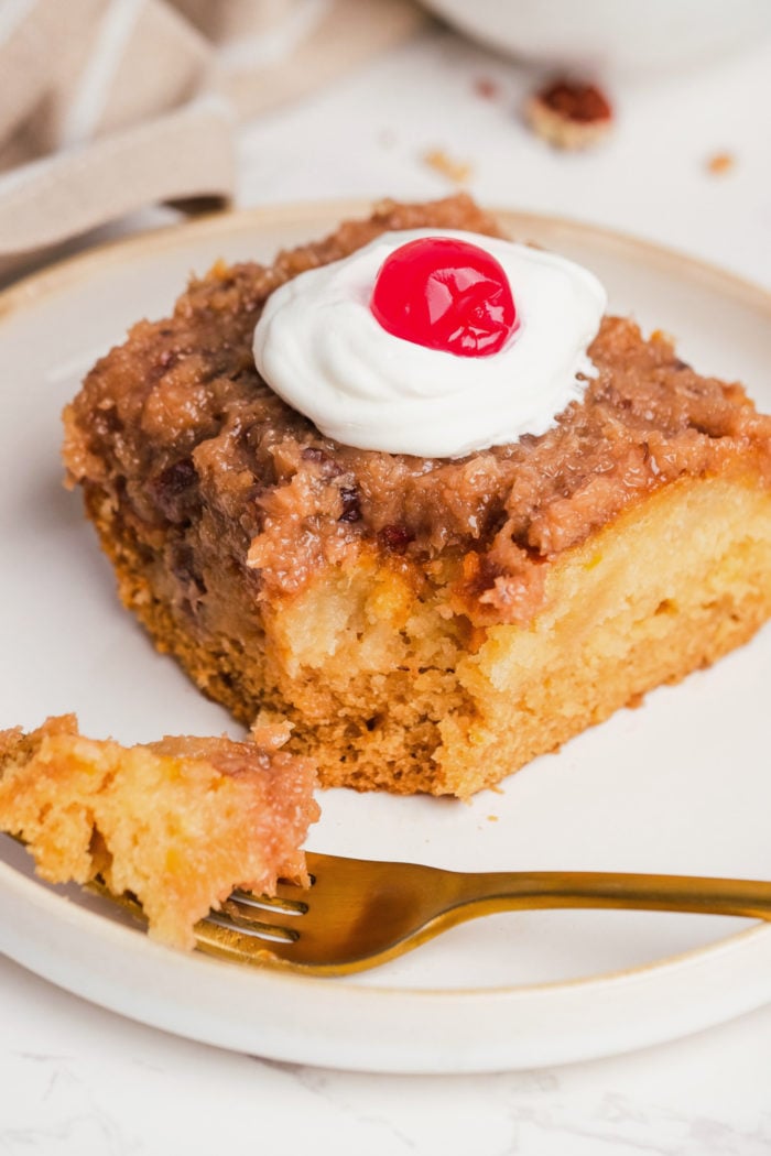 bite of old fashioned cocktail cake