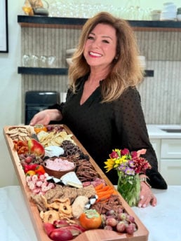 holding a large platter