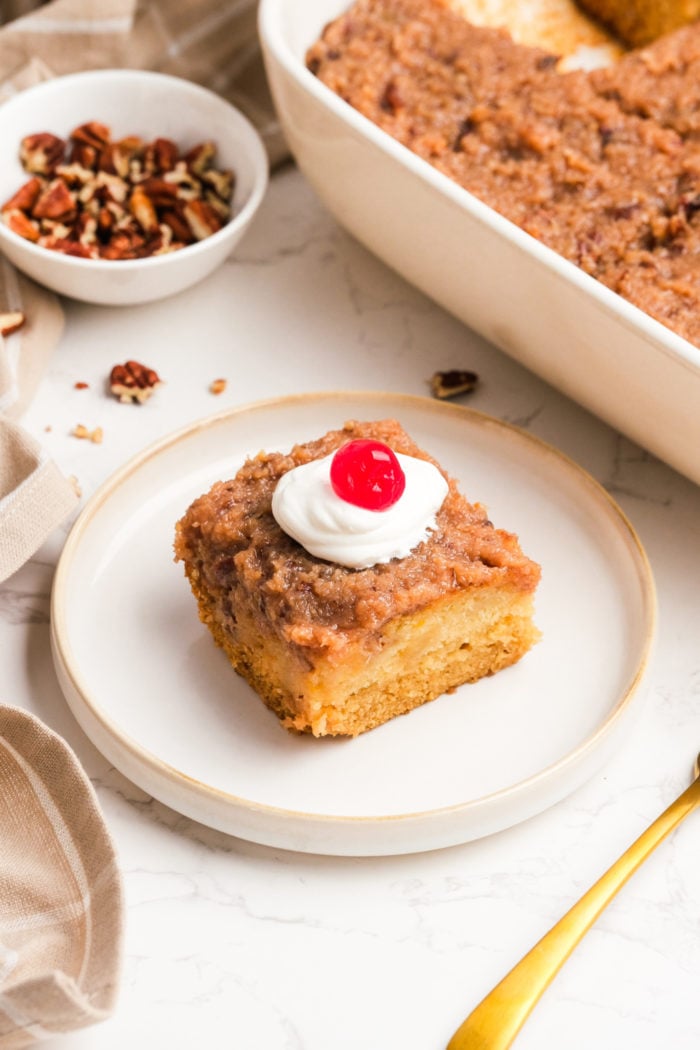 a serving of old fashioned cocktail cake