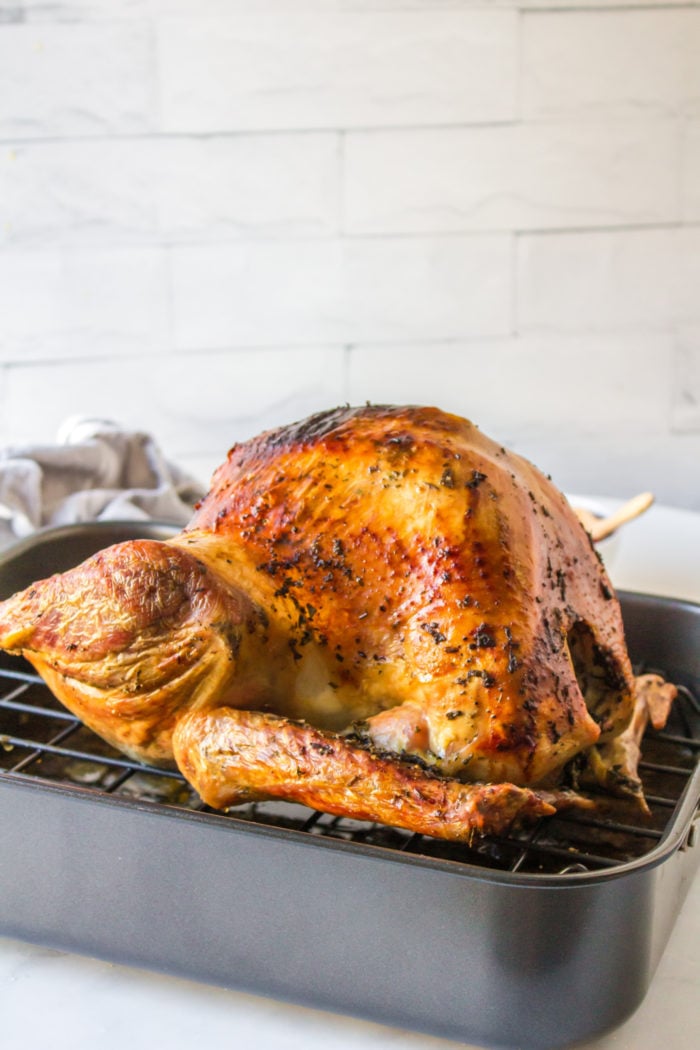 a roasted bird (organic turkey)