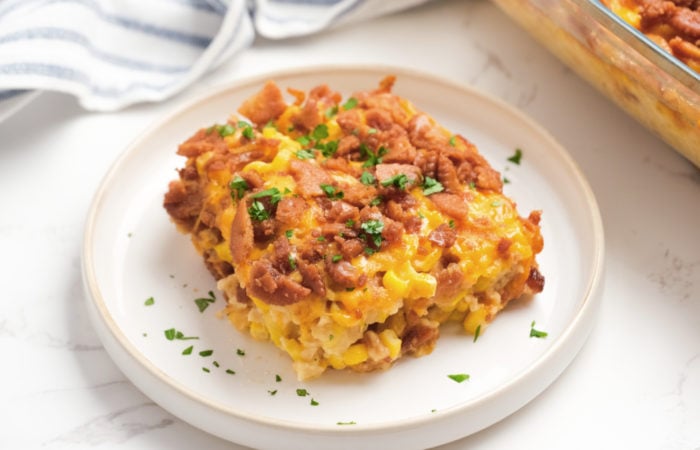 Corns casserole with parsley