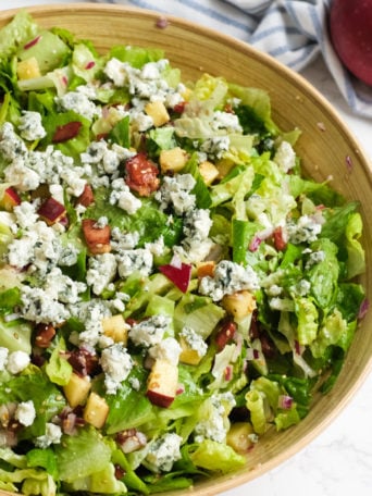 a tossed apple chopped salad