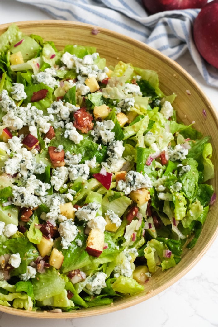 a tossed apple chopped salad