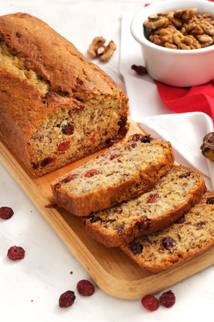 slices of Christmas Banana Bread