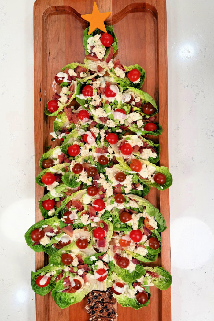 a Lettuce Cups Christmas Tree