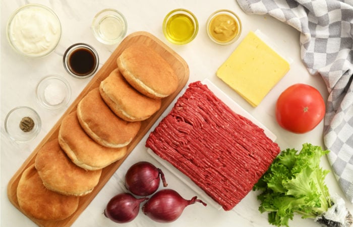 ingredients to make Bison Burgers