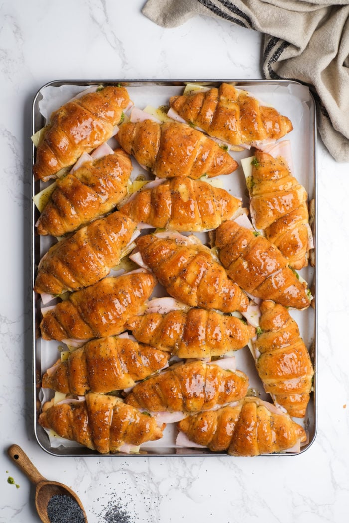 buttery ham croissants