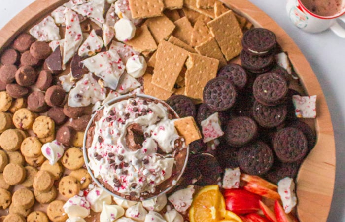 cookies and snacks with Hot Cocoa Dip