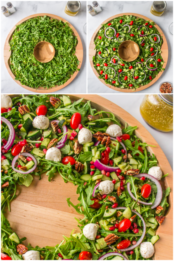 how to make a Christmas Wreath Salad