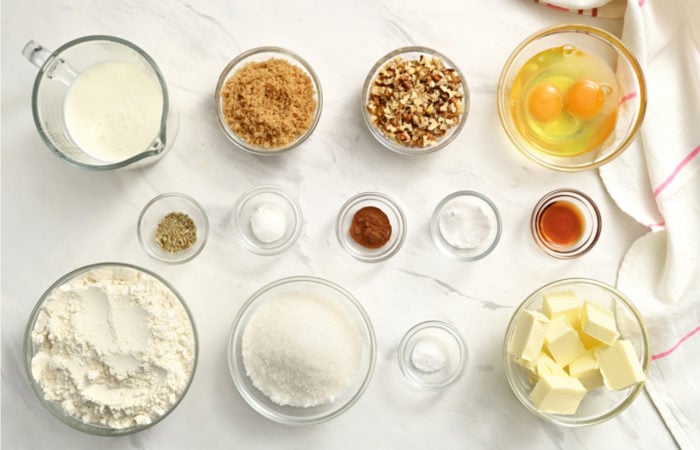 ingredients to make Night Before Christmas Coffee Cake