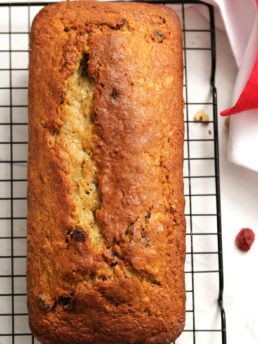 fresh loaf of Christmas bread