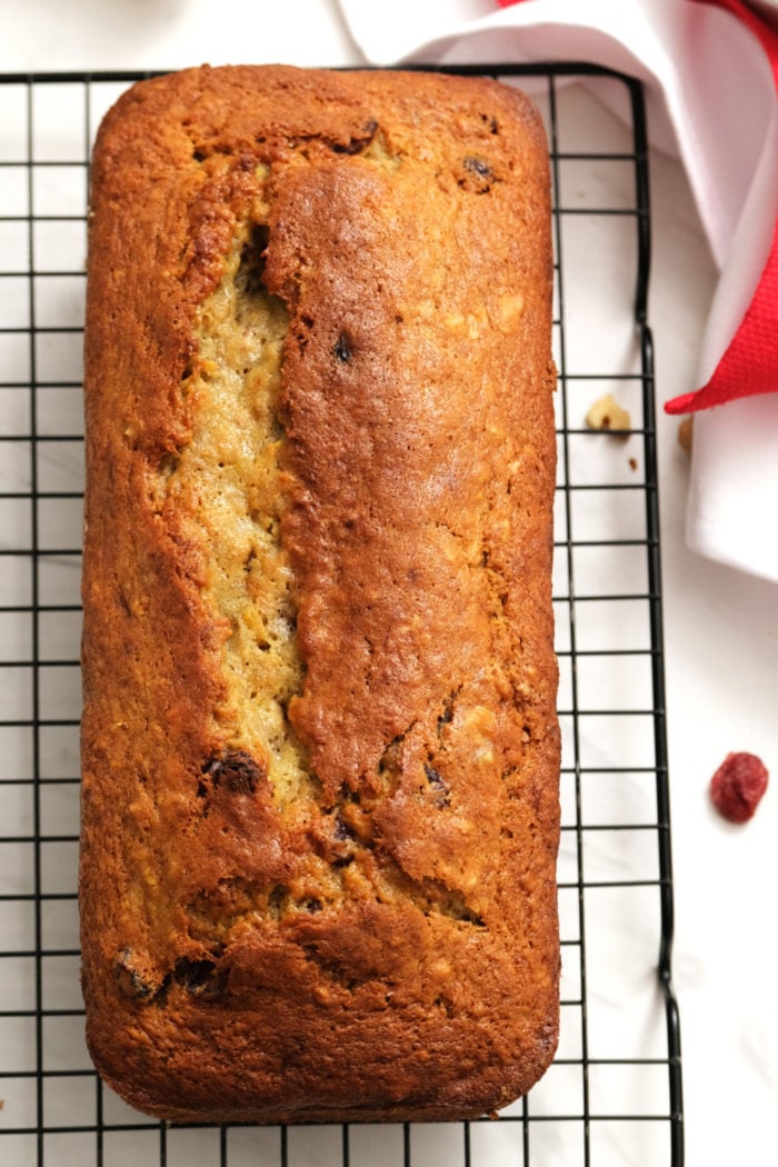 fresh loaf of Christmas bread